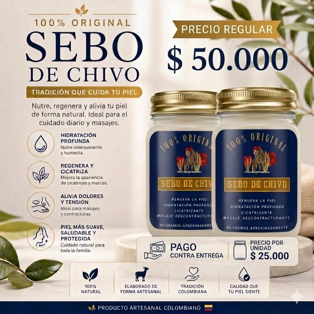 COMBO SEBO DE CHIVO 100% ORIGINAL